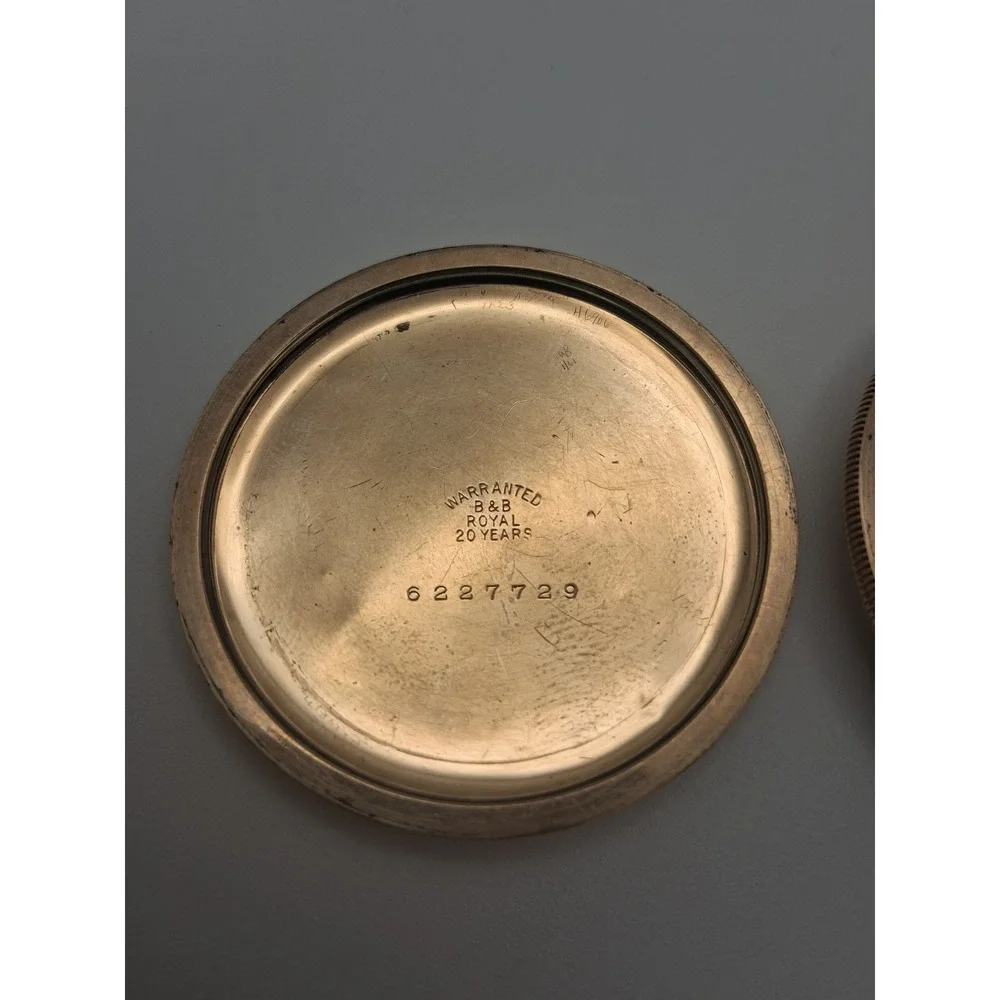 Gold Filled Blue Numerals Waltham Pocket Watch - Tested And Working